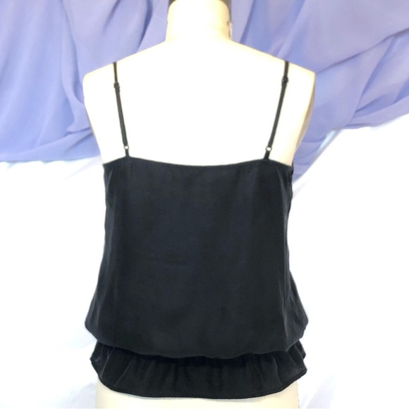 Y2K Juicy Couture Silk Lace Spaghetti Straps Top black size xsmall Like New - Picture 5 of 7